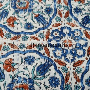 Valentines Gifts,floral Indian handmade Kantha quilt,Kantha bedspread Kantha throw perfect bed matching bedcover,blanket,Bohemian Bedspread