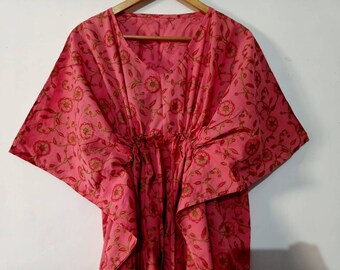 Plus size kaftan Dressess, cotton robe dress, Cocktail party kaftan,Beach wear, loose dress, Free size kaftan, Hand Block kaftan Robe Caftan