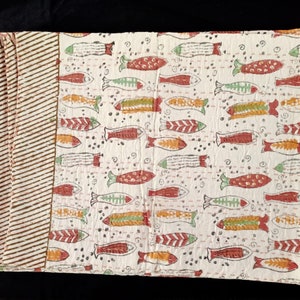 Decorative Indian handmade Kantha quilt ,bedding quilt Kantha throw bedcover 60x90 Size