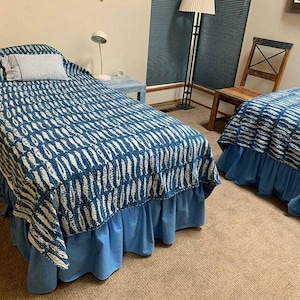 Indian Kantha Quilt,Bedspread,Bedcover, Coverlet,Throw Kantha Bedspread,size Queen Quilts, Handmade Kantha Bedcover,Block Print Kantha