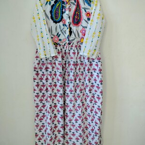 Patchwork Dress Pocket Dress Gifts For Her Indian Cotton Dress Summer Dress Long Dress M size (40 inch bust) image 3