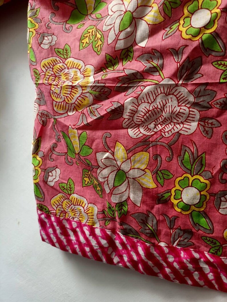 Beautiful Floral print indian kimono cotton bath robes Beach wear kimonos Japanese kimono Robe kimono cardigan nights costume body coverups image 7
