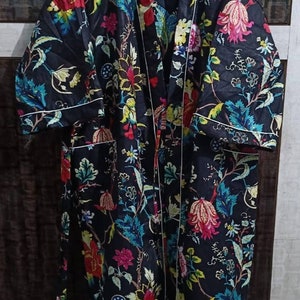 Indian Cotton Kimono Robe Satin Robe Dressing gown Summer Kimono Dress Boho Summer Dress Linen Kimono Robes Kimono Cardigan Kimono Dress