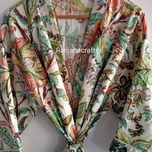 Floral Kimono Bath Robe Delivery Gown Kimono Cardigan Japanese kimono Summer Robe For Women Japanese Robe Plus Size Bath Robe