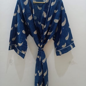 Kantha Work Kimono,Cardigan,Beach Wear Cotton Robe,Floral Kimono Japanese Robes Unisex Indian Cotton Robe Bridesmaid Robes Indian Kantha Rob