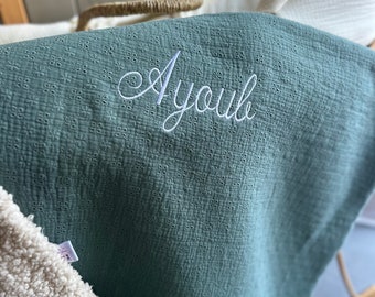 English embroidery double gauze blanket