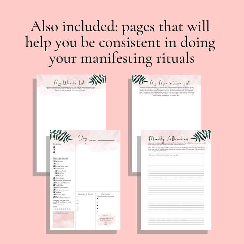 Law of Attraction Planner 2020 Printable Planner | Etsy