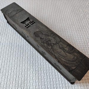 Wooden Japan Geisha Incense Stick Burner Box Laser Cut Home Decor