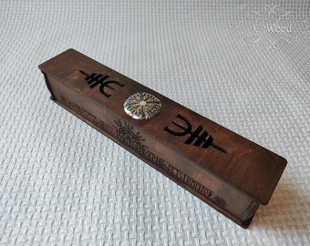 Laser Cut Viking Shield Incense Burner Box: Norse Decor
