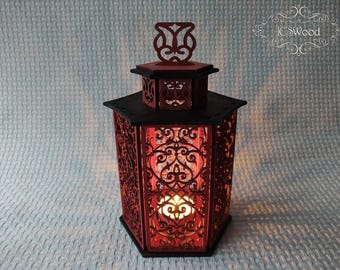 Wooden Candle Holder for Tea Candles Elegance Laser Cut Home Decor 1