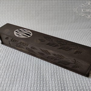 Wooden Zen Style Time Waves Incense Stick Burner Box Laser Cut Home Decor