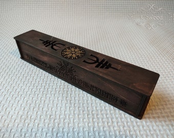 Wooden Norse Style Incense Stick Burner Box Laser Cut Home Decor