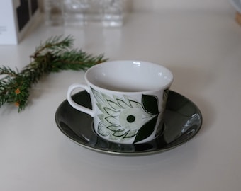 Vintage Sweden Rörstrand Fia coffee cup and saucer 150ML, tea cup vintage ceramics tableware