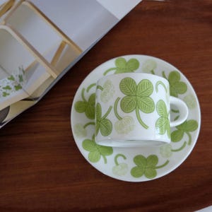 Arabia Apila Arabia Finland vintage tea cup and saucer 180 ML designed by Birger Kaipiainen, vintage porcelain tableware
