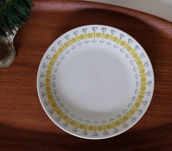 UPSALA-EKEBY GEFLE ヴィンテージ プレート Upsala-ekeby Gefle Hjärter Vintage Cake/ Side Plate, Serving Plate