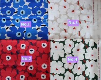 Marimekko mini unikko poppy cotton fabric, Maija Isola, sewing fabric, home decor, handcraft fabric, tablecloth