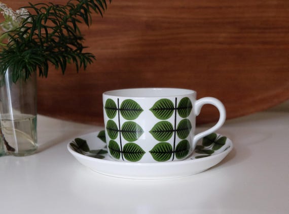 北欧食器　Gustavsberg Bersa ヴィンテージ 24cm 4枚 Gustavsberg Berså/ Bersa Tea Cup and Saucer 250ML , Vintage
