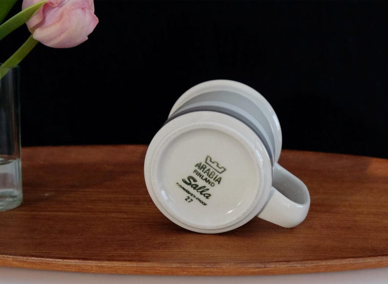 Arabia vintage Salla coffee mug, cocoa mug 300 ML designed by Raija Uosikkinen MCM vintage mug image 4