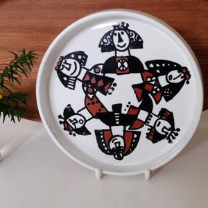 Arabia Ritari vintage serving plate, 22cm vintage deep plate, home decor plate, Finnish vintage tableware