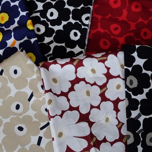 Marimekko mini unikko fabric poppy flower cotton fabric, sold by half yard, made in Finland designed by Maija Isola image 5