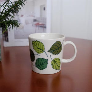 Arabia Finland Arabia Sauna mug, Teema model porcelain coffee mug, drinking mug 300ML, vintage tableware, Kaj Franck, Gunvor Olin-Grönqvist