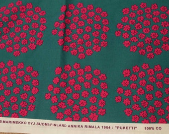 Marimekko Puketti cotton fabric sold by half yard 138 x 46 cm marimekko vintage sewing fabric