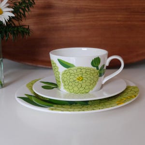 Marimekko Iittala PRIMAVERA coffee cup/ tea cup and saucer Maija Isola Vintage, Scandinavian porcelain tableware