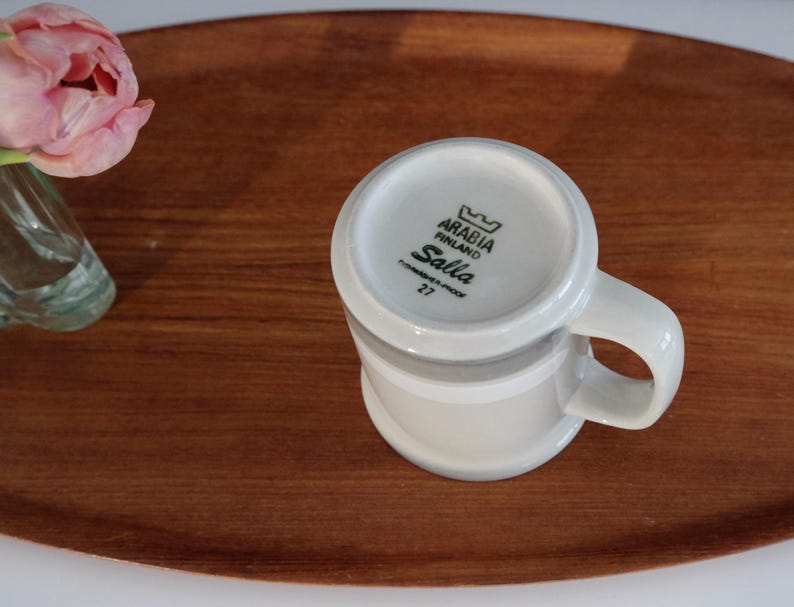 Arabia vintage Salla coffee mug, cocoa mug 300 ML designed by Raija Uosikkinen MCM vintage mug image 5