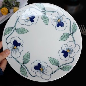 Rörstrand "Sylvia" 250-årsjubileum vintage middagstallrik 24,5 cm, designad av Sylvia Leuchovius, serveringsfat bild 1