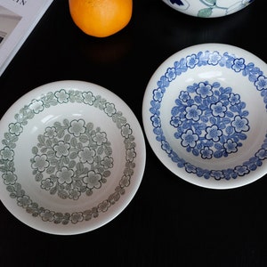 2 pcs Arabia KULLERVO Arabia vintage soup bowls, deep plates vintage ceramics, Raija Uosikkinen, 1970S