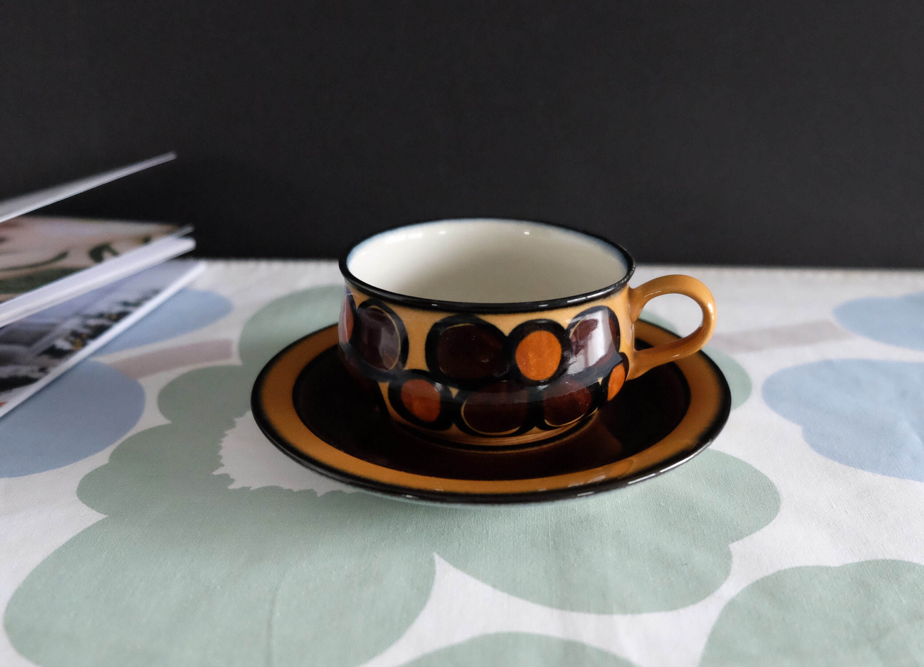 Arabia Atelje Arabia Kalevala Coffee Cup and Saucer Set, Hand 