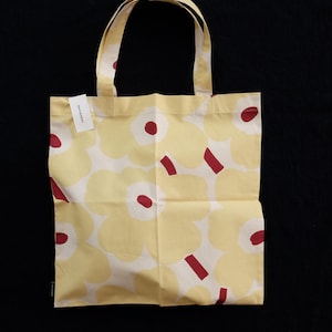 Marimekko unikko poppy cotton fabric handbag, shoulder bag. New, unused 44 x 43 cm tote bag, summer bag
