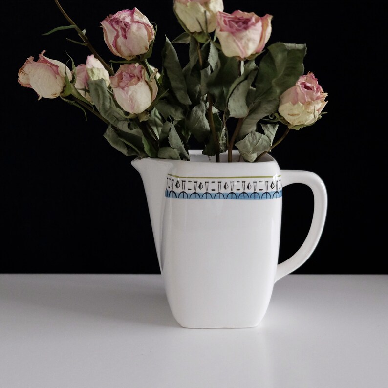 Pichet à eau Gefle Neptun, pichet à jus, pichet en porcelaine vintage vase à fleurs image 1