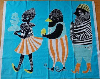 MARIMEKKO Kulkue Vintage Cotton Fabric, Wall Hanging, 140 X 117 Cm 
