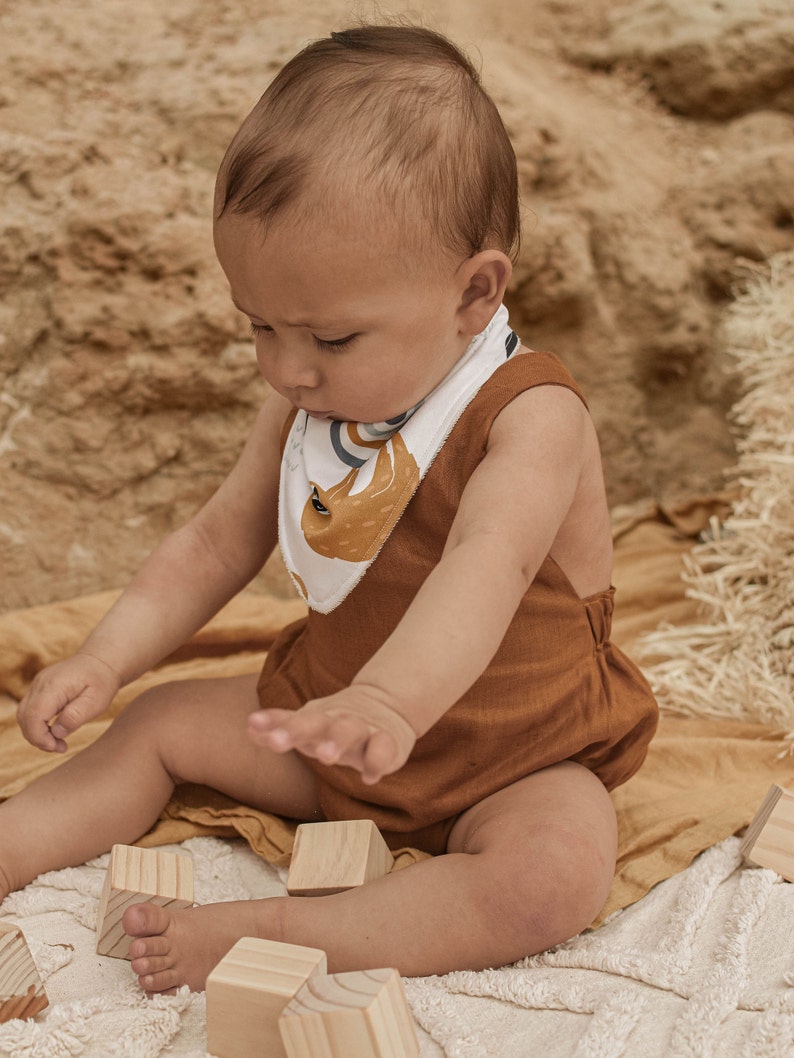 Baby linen romper Baby linen clothes