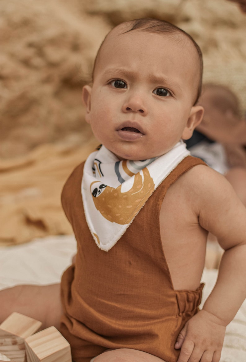 Baby linen romper Baby linen clothes