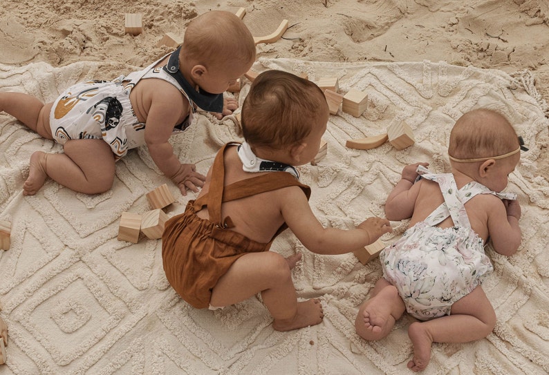 Baby linen romper Baby linen clothes