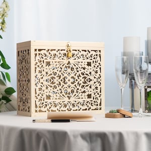 Scatola per buste personalizzata, regali di nozze, scatola per posta di fidanzamento, regali personalizzati, decorazioni per matrimoni, scatola per biglietti di nozze, scatola per biglietti di nozze in legno