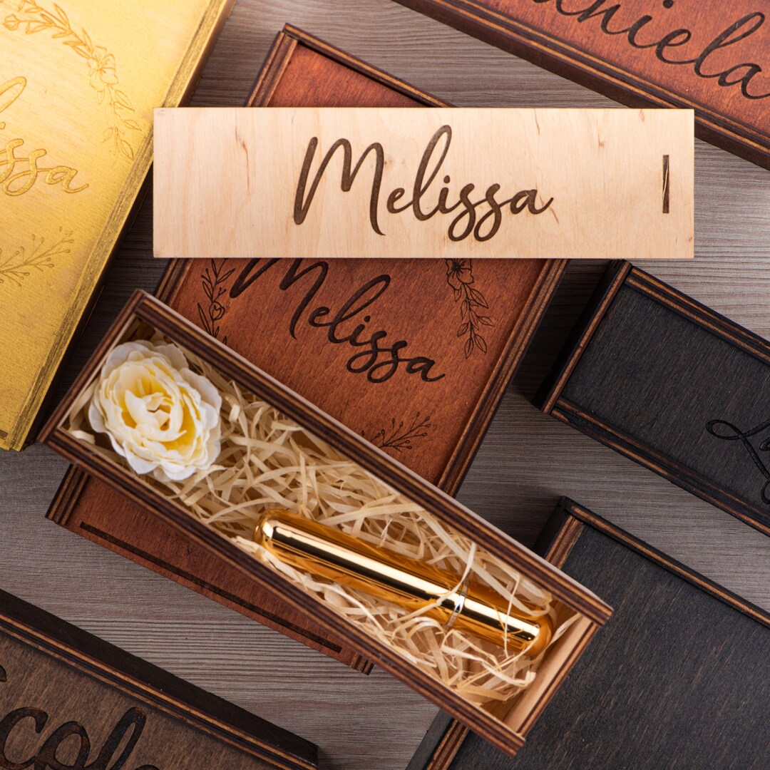 Personalized Engraved Wooden Gift Box: Bridesmaid Proposal, Birthday ...