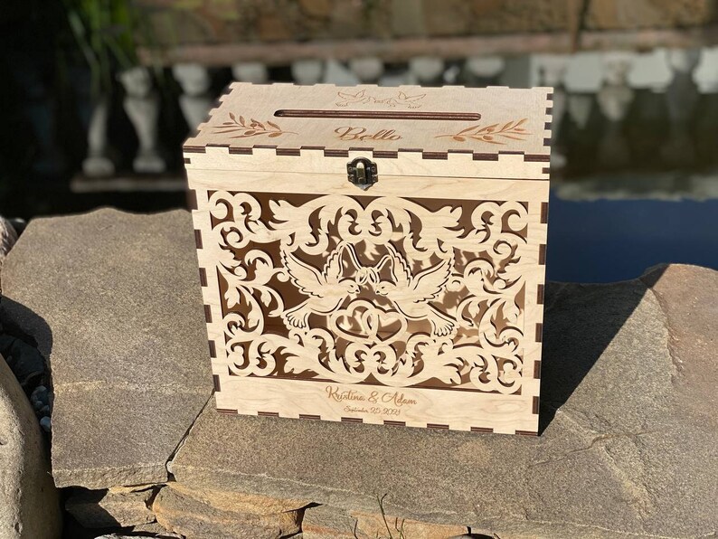 Lockable Card Box Wedding Envelopes Wedding Money Box Etsy