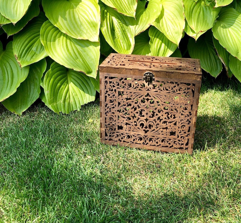 Wedding Money Box Wedding Gift Wedding Rustic Decor Wooden Etsy