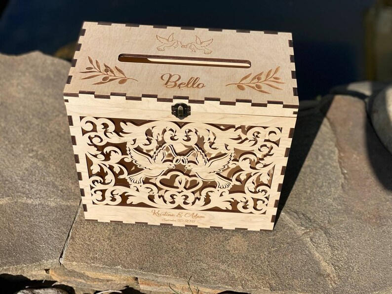 Lockable Card Box Wedding Envelopes Wedding Money Box Etsy