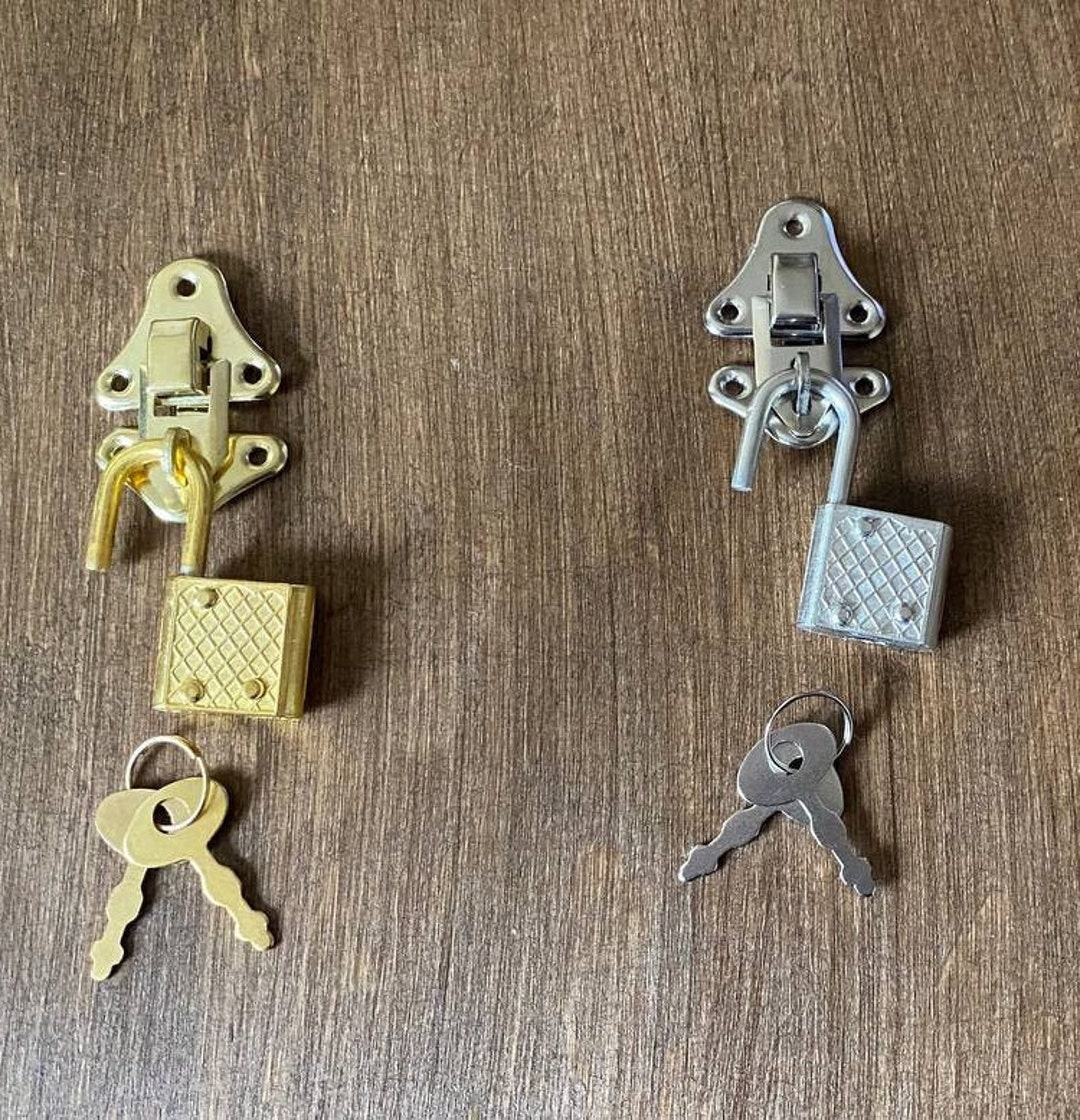 Wooden Box Lock With Key: Vintage Style Suitcase Lock - Etsy