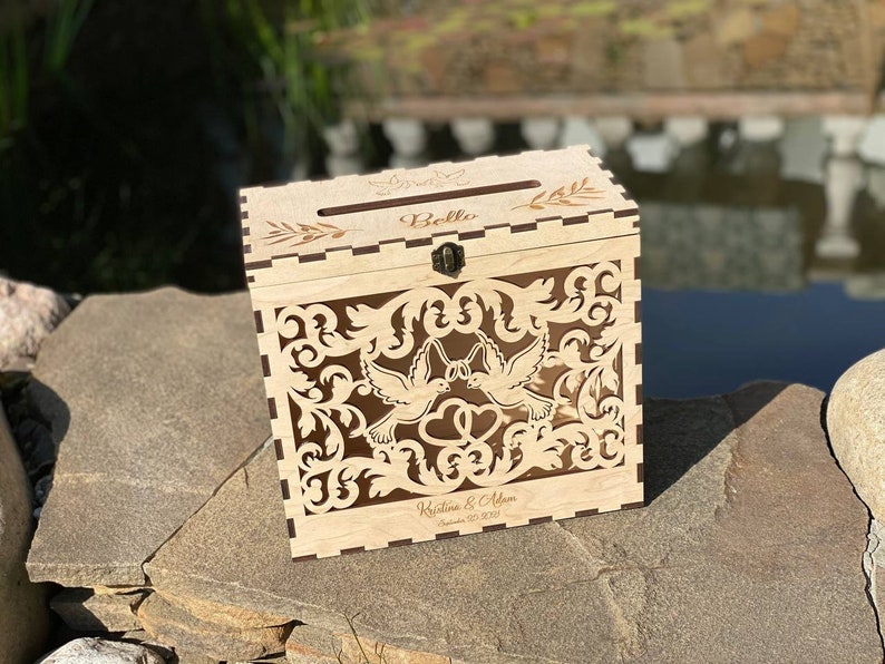 Lockable Card Box Wedding Envelopes Wedding Money Box Etsy