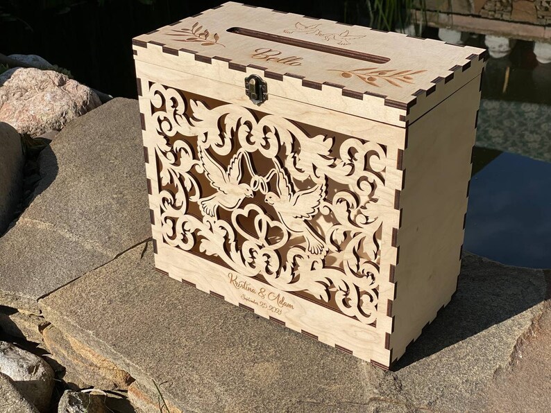 Lockable Card Box Wedding Envelopes Wedding Money Box Etsy