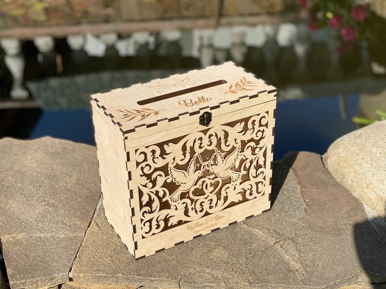 Lockable Card Box Wedding Envelopes Wedding Money Box Etsy