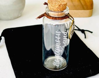 Honeymoon Sand Bottle: Glass Keepsake with Heart Charm