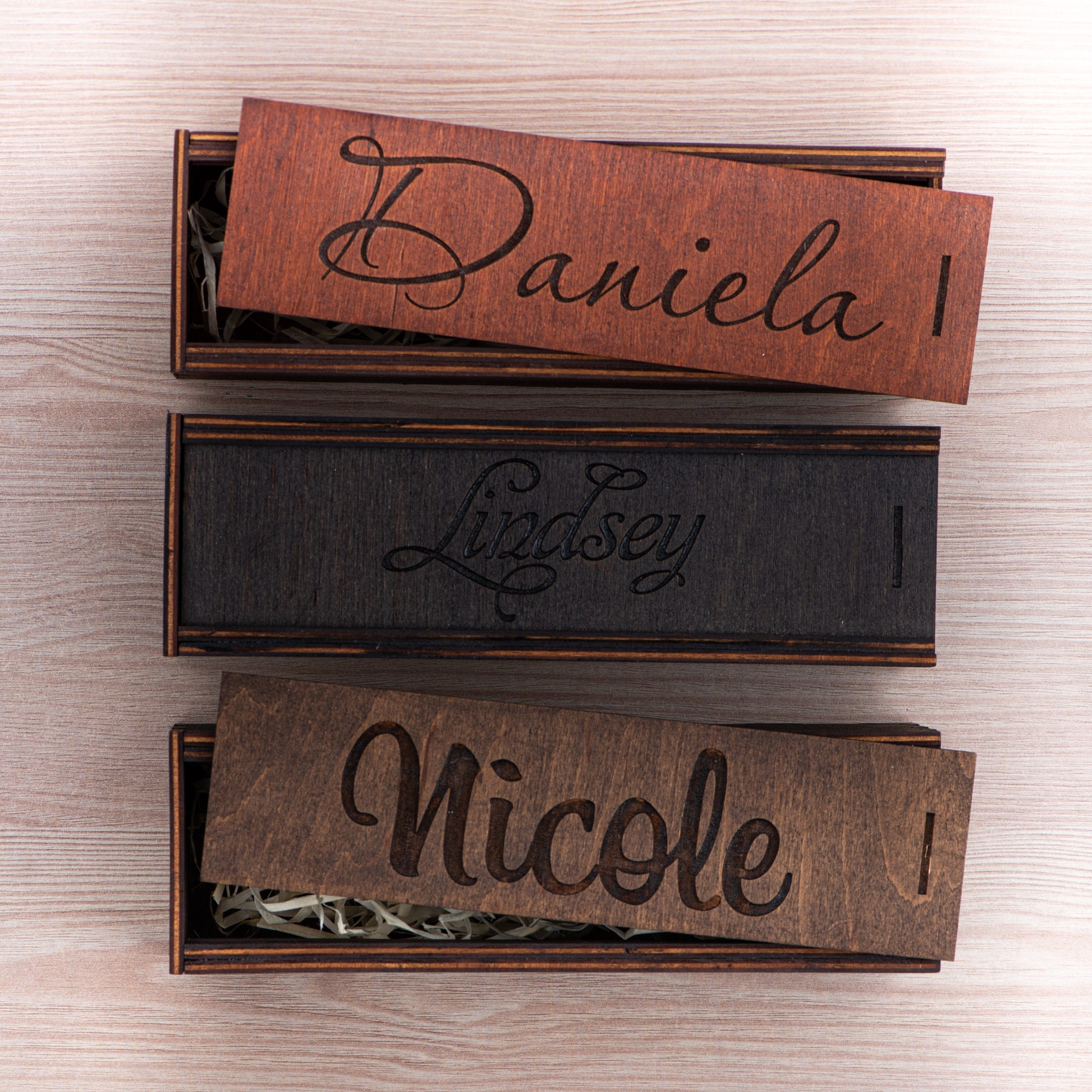 Personalized Engraved Wooden Gift Box: Bridesmaid Proposal, Birthday ...