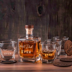 Personalized Whiskey Decanter Set, Custom Whiskey Set in the Box, Gift ...