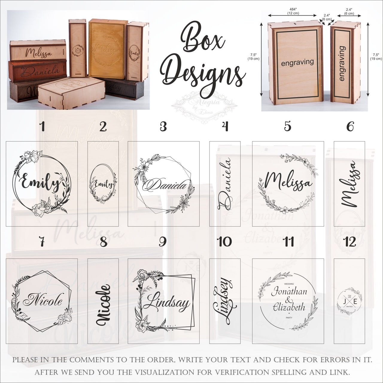 Personalized Engraved Wooden Gift Box: Bridesmaid Proposal, Birthday ...
